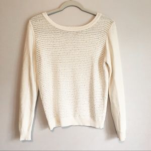 Paisley and Ivy White Sparkly Women’s Sweater